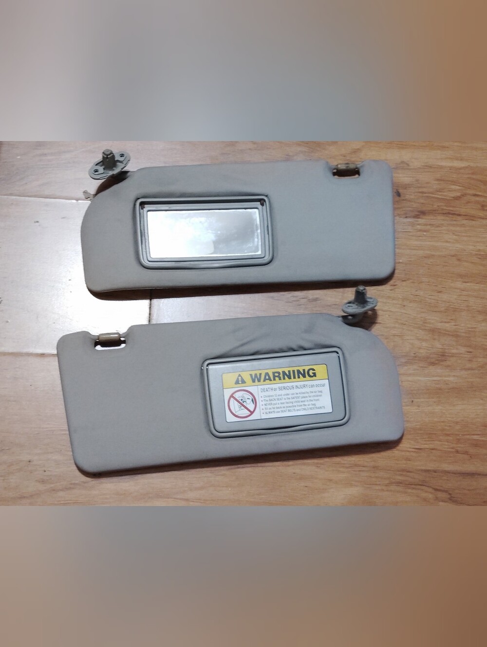2002-2006 Acura RSX Sun Visor Pair Set Gray OEM